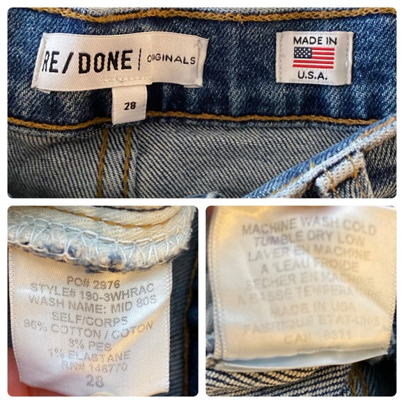 RE/DONE High Rise Ankle Crop Jean in Mid 80s Wash - 28 - Picture 11 of 12